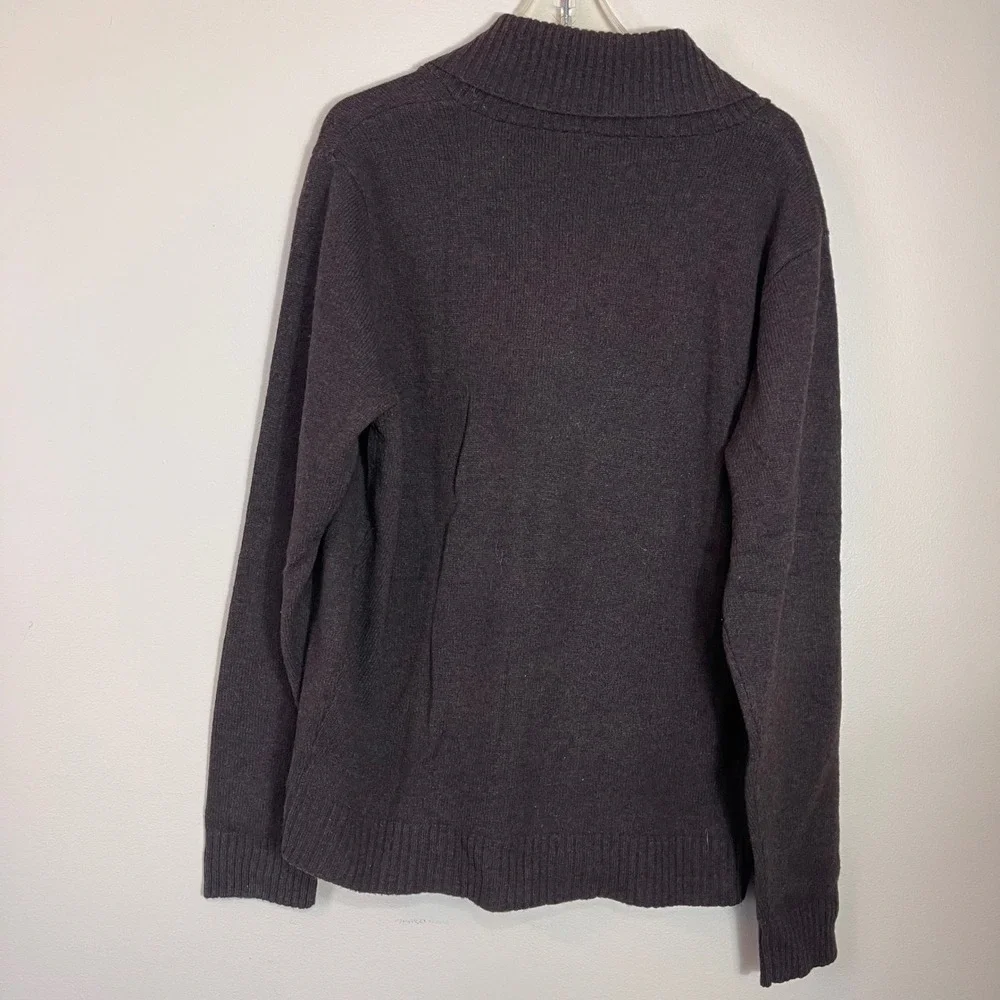 Joseph Abboud‎ Mens Chocolate Wool Blend Shawl Collar Sweater M Brown